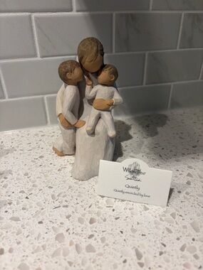 Willow Tree Mother and Children Figurine - Cream, Tan, Brown